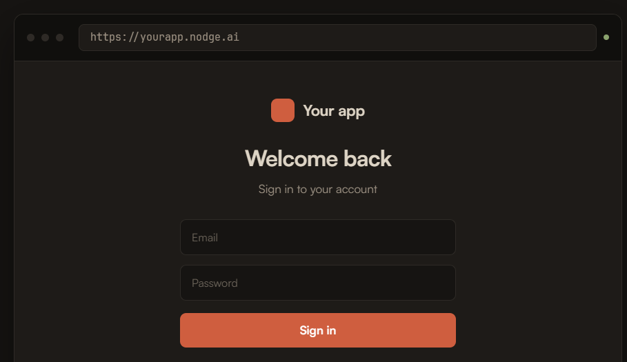 Your app live on its own URL